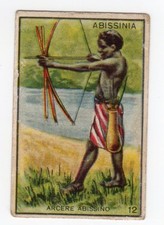 figurina CARTONATA ANTEGUERRA COLONIALE ABISSINIA n. 12 ARCERE ABISSINO