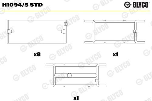 Cuscinetto albero motore glyco - cuscinetto,