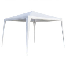 Gazebo 3x3m Bianco PE Panno
