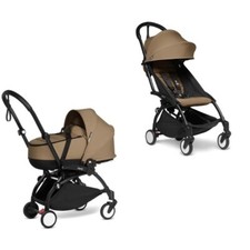 Babyzen Yoyo2 Duo Passeggino 6M+ Bassinet 0M+ Telaio Nero/ Rivestimento Toffee