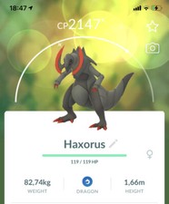 Shiny Haxorus Pokemon Gen5 Go