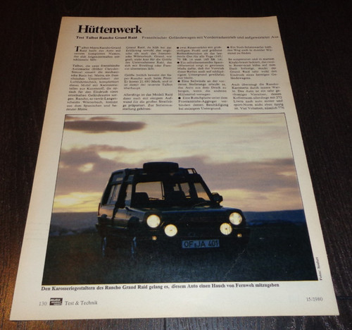 Talbot simca rancho grand - talbot,