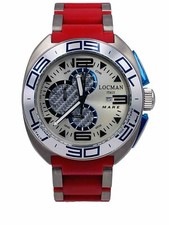 Orologio Locman Mare Titanio 47mm 138SLRTE/690 Crono Wr100m Scontatissimo Nuovo