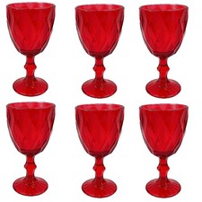 Set 6 Bicchieri Rossi a Calice