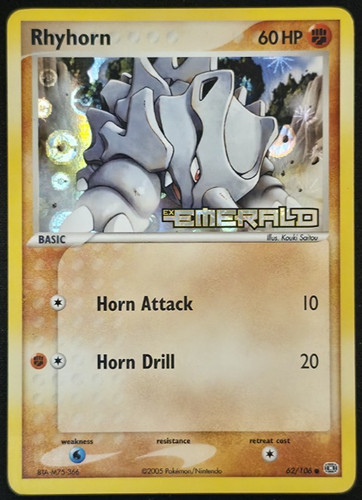 Rhyhorn 106 reverse holo - 62/106,