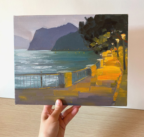 Quadro moderno dipinto mano - quadro,