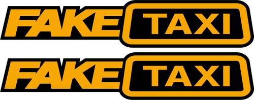 Fake taxi sticker decal - taxi,