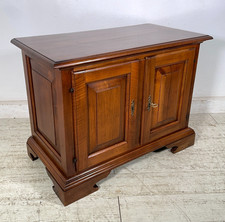 ANTICA PICCOLA CREDENZA 2 ANTE LEGNO NOCE EPOCA '900 MOBILE TV RIPIANO STIPO