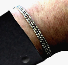 Bracciale da uomo in acciaio catena sfere palline militare braccialetto donna