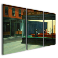 Stampe su tela canvas Hopper Edward nighthawks quadri moderni su tela famosi 