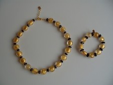 Parure Collana Bracciale Orig. Vetro di Murano Gioiello Vetro Pezzo Unico