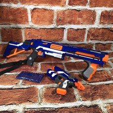 Pistola Nerf Elite Bundle Pompa Rampage Azione Fucile 25 Mag Stock Jolt + Proiettili 