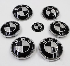 7pcs Carbon Fiber BMW Black