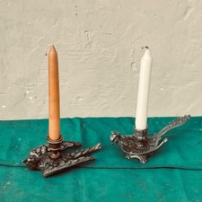 CANDELIERE CANDELABRO PORTA CANDELA ANTICO D'EPOCA DA COLLEZIONE