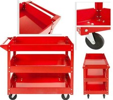 CARRELLO PER ATTREZZI DA OFFICINA MULTIUSO PORTA UTENSILI 3 RIPIANI CON RUOTE