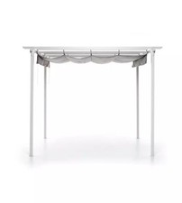 GAZEBO PERGOLA DA ESTERNO RETRATTILE "MYKONOS", COLORE BIANCO - 2,90X2,90X2,3...