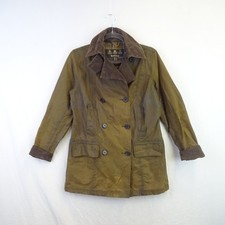 Barbour Wax Jacket taglia 10 marrone pavone impermeabile giacca country