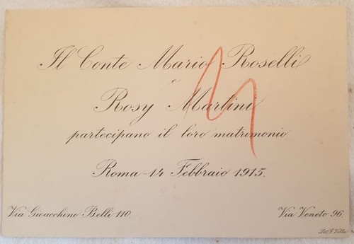 Partecipazione matrimonio - di,