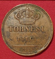 Moneta 10 Tornesi 1832, Regno