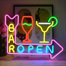 Bar Aperto Segno Al Neon