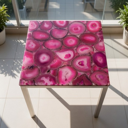 Piano del tavolo agata rosa - tavolo, in