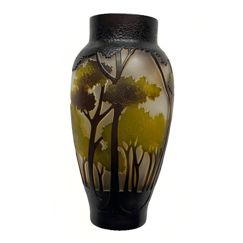 Vaso vetro cammeo francese