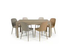 TAVOLO PRANZO ALLUNGABILE FRASSINO MODERNO PRANZO UFFICIO SOGGIORNO