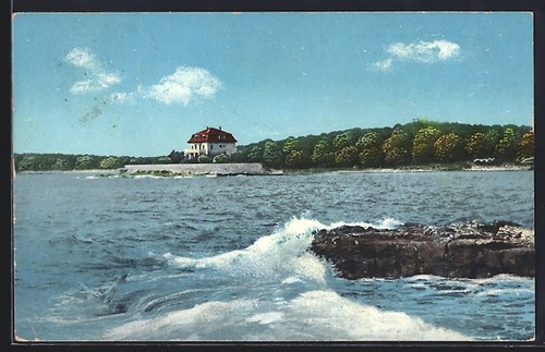 Cartolina brioni villa punta - villa,