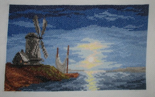 Quadro ricamato mano sul - quadro, "sul