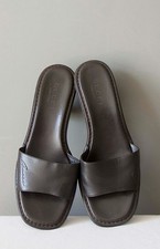 Sandali  GUCCI  Vintage Tom Ford Vero Cuoio Marrone Scuro Mules 38 1/2 Italy