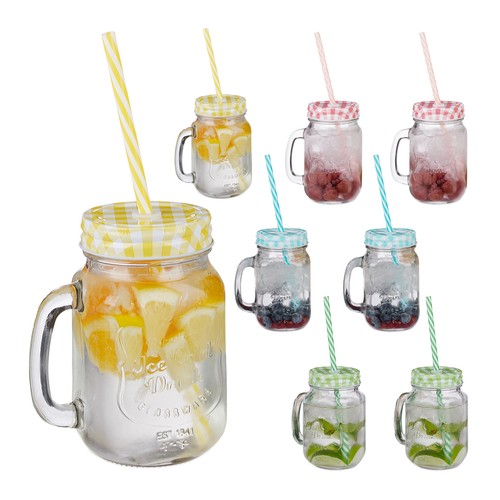 Bicchieri con cannuccia set - bicchieri,