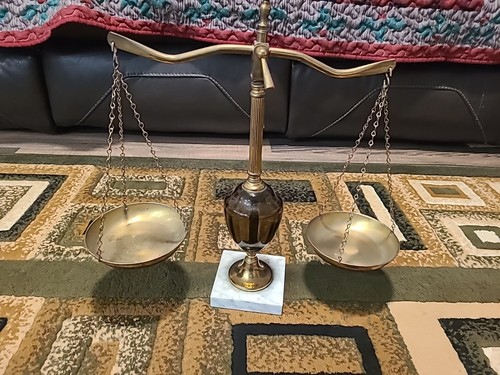 Vintage brass scales - brass,