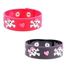 Bracciale braccialetto a fascia colorato del pirata con teschio 0KKS