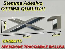 stemma targhetta scritta logo fregio bmw x1 baule posteriore argento lucido