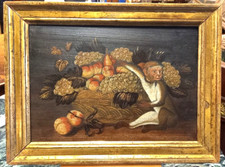 dipinto olio su tavola natura