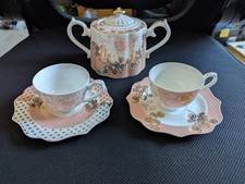 Set da tè Baci Milano Heritage – zuccheriera + 2 tazze con piattino NUOVO