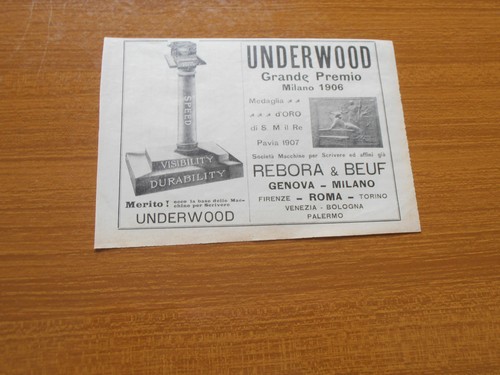 1907 underwood macchina - underwood, da