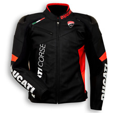 Ducati Corse Racing Moto Uomo Pelle Motociclista Motociclista Pelle Giacche