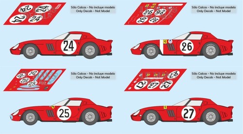 Decals ferrari 250 gto le - decals, 64