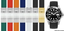 Cinturino orologio silicone estremità curva 20 mm cinturino gomma per Rolex con chiusura o senza