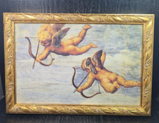 manifattura di signa stampa su tela cotone + cornice legno + vetro  cm 22 x 18