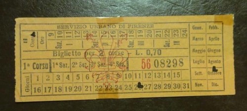Biglietto vintage servizio - biglietto,