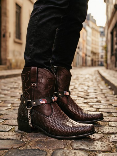 Stivali cowboy uomo nuovi