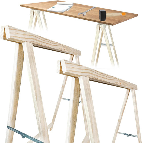 Coppia cavalletti in legno - ®,