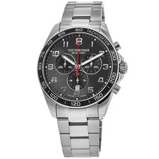 Nuovo orologio da uomo Victorinox Swiss Army Fieldforce Classic Chrono nero 241899