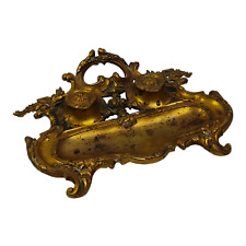 Antico Calamaio Old Set da scrivania in Ottone stile Neoclassico Soprammobile