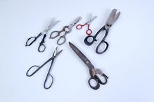 Lotto 6 vecchie forbici attrezzi antichi mestieri vintage ferro e metallo taglio