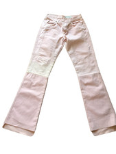 Jeckerson pantalone da donna Alcantara taglia 44 bootcut rosa jeans a zampa 