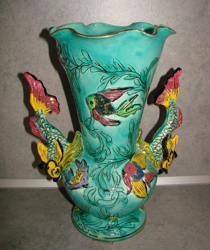 Vaso vintage grande con - vintage, pesci
