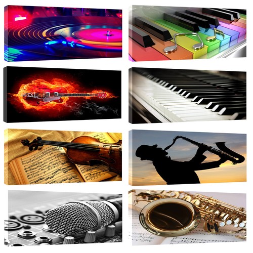 Quadri moderni 100x50cm musica - moderni,
